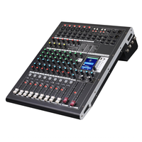 Console de mixage audio professionnelle V1202X 12 canaux, 2 sous-groupeurs, 6 entrées micro, 32 effets DSP, écran TFT 3,2 pouces, interface audio USB MP3