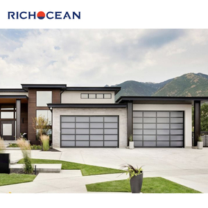 Richocean Aluminium Grille Verre Blanc Portes de <span class=keywords><strong>Garage</strong></span> pour Voitures Électrique Sectionnel Vertical Porte Coulissante <span class=keywords><strong>Garage</strong></span> - Product Image 3