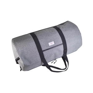 Gray Oxford Duffle <b>Bag</b> With Adjustable Strap Large Capacity Gym Travel <b>Bag</b> Unisex Zipper Closure 36–55L - Product Image 5
