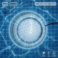 Décorations de piscine extérieure, acier inoxydable, IP68, télécommande RF dimmable, fontaine subaquatique, éclairage LED pour piscine