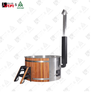 Baño <span class=keywords><strong>de</strong></span> Vapor Redondo Vapasauna, Calentado con Leña, Interior <span class=keywords><strong>de</strong></span> Acero Inoxidable, Exterior <span class=keywords><strong>de</strong></span> Cedro Rojo y Chimenea, Fácil Montaje con 1 Año <span class=keywords><strong>de</strong></span> Garantía - Product Image 2