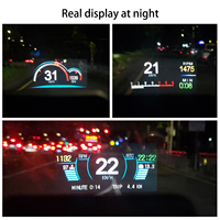 Pantalla HUD LCD WiiYii C1 con Temperatura del Agua y Reloj, Sistema Dual OBD2 GPS para Automóvil