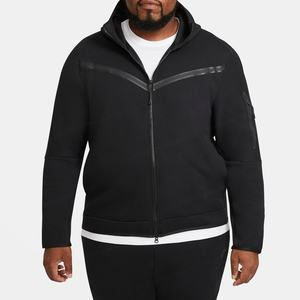 Sweat à capuche zippé pour homme en tissu léger, imprimé printanier, chaud, en polaire technique de haute qualité, avec logo personnalisé - Product Image 3