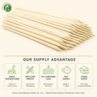 Brochettes épaisses en bambou naturel pour maïs en épi, avec bâtonnets ronds robustes de qualité alimentaire pour barbecue et grillades en extérieur, vente en gros