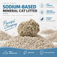 Bentonite de sodium naturelle, litière pour chat écologique, hautement absorbante, faible teneur en poussière, agglomération rapide, contrôle des odeurs, 8 kg, approvisionnement en vrac en usine