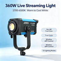 Projecteur de studio professionnel 360W, température de couleur réglable 2700K~6500K, Ra98, CRI élevé, intensité variable via application, 12 scènes, 1 LED COB