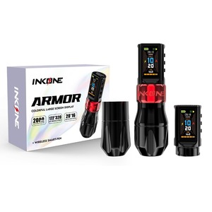 Machine à tatouer sans fil 3,5 mm 4,0 mm avec 2 batteries, profondeur d'aiguille réglable et poignée pour artistes - Product Image 1