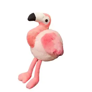 CE/ASTM OEM Wholesale Cartoon Plush Flamingo Pillow Toys Customized Stuffed Bird For Kids Gift 2024 Summer New Toys