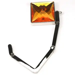 Purse Hook Metal Multi-Use Purse Hook For Table Foldable Bag Hanger Holder Women's Bag Storage Square Metal Hook