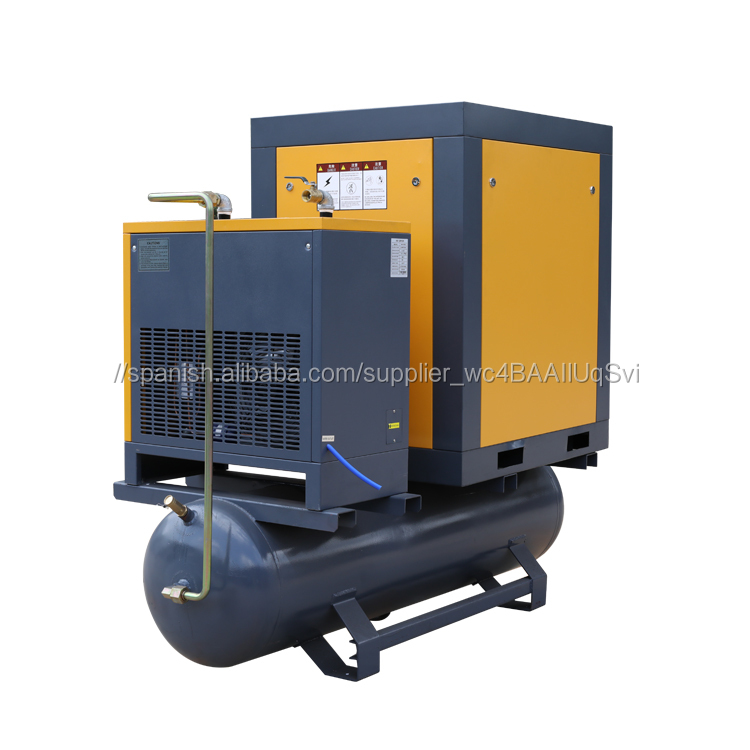 Compresor de tornillo de integración inteligente 11kw,15hp con tanque y secador