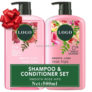 Shampooing et après-<span class=keywords><strong>shampoing</strong></span> naturels Private Label pour cheveux lisses et brillants, enrichis en vitamine E, jojoba, sans cruauté, aux épines de rosier, parfum floral - Product Image 2