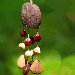 Wholesale Hand‑woven Rope Natural Fruit Shell <b>Wind</b> <b>Chime</b> Rustic Botanical Handicraft Souvenir Gift - Product Image 5