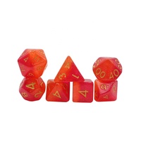 Jeu de dés de noël personnalisés en résine polyédriques, 7 pièces
