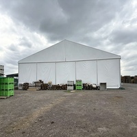 Tente d'entrepôt en alliage d'aluminium résistante au vent et à la neige, grande tente de stockage industrielle extérieure