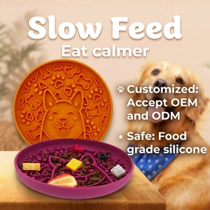 Portable Silicone Pet Mat Slow <b>Feeder</b> Slow Feeding Dog Bowls Non Spill Pets Bowl <b>Feeder</b> - Product Image 1