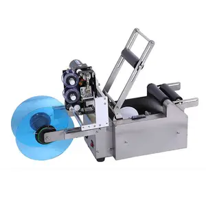 MT 50C Semi automatic Label Printing Machine Round Bottle Labeler with Date Printer for Cans and Beverage Bottles