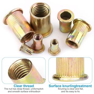 Bu lông tán mạ kẽm nhà máy sản xuất, cỡ M3-M12, đầu ren, đầu kín, dạng tán bấm, đầu lục giác, đầu bằng, dạng chèn, dùng để nối - Product Image 2