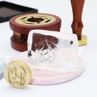 Sceau de cire personnalisé en cuivre et laiton avec logo en forme de glaçon pour usage professionnel