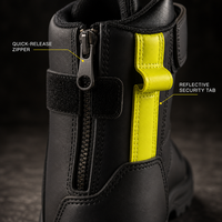 Bottes de protection robustes pour pompiers, anti-perforation, ignifuges, en cuir véritable, pour les interventions d'urgence