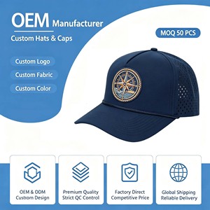 Melin Custom Design 6 Panel <b>Waterproof</b> Polyester Perforated Hats Laser Cut Holes Sports <b>Caps</b> - Product Image 1