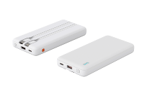 Banque d'alimentation portable d'urgence haute capacité 10000mAh avec écran LED, charge rapide 15W, câble inclus