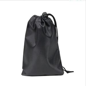 20*25Cm Black Waterproof Polyester 210D <b>Drawstring</b> Bag <b>Pouch</b> Gift Bag Promotional Use - Product Image 4