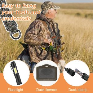 Lanière de camouflage pour sifflet de canard en nylon tressé, sifflet d'oie, 10 boucles amovibles, sifflet de canard, étanche, toutes saisons, accessoires de <span class=keywords><strong>chasse</strong></span> - Product Image 5