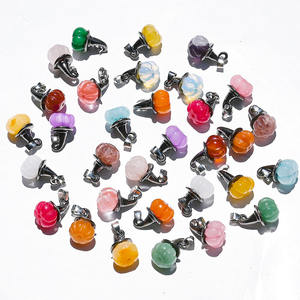 Аметист тыквенная шляпа ведьмы кулон флюорит розовый кристалл красный агат нефрит браслет подарок на день матери - Product Image 1