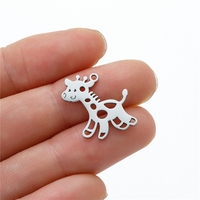 Breloques girafe mignonnes, 5 pièces/lot, breloques animales adorables pour boucles d'oreilles, bracelet, collier, pendentif, fabrication de bijoux faits à la main, DIY