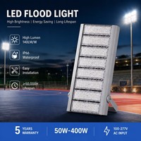 Lampu Sorot LED Aluminium Modul Terpisah 50W 150W 300W 400W IP66 AC85-265V Tahan Air Luar Ruangan Plaza Billboard Industri
