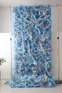 Vente en gros de roses artificielles pour photos toile de fond fleur murale salon <span class=keywords><strong>wistaria</strong></span> fleurs artificielles de mariage toile de fond en vrac pour décoration de mariage - Product Image 3