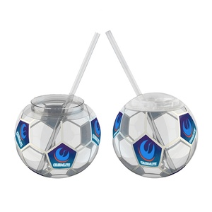 Gobelet de fête en plastique 450 ml avec paille, réutilisable, en PP, couleur personnalisée, gobelet promotionnel, logo personnalisé, vente en gros - Product Image 2