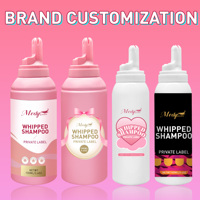 Mousse de nettoyage pour extensions de cils au logo personnalisé, 60ml 100ml, parfum fraise, végane, kit shampoing fouetté pour cils