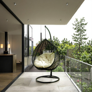 Silla Colgante de Jardín con Forma de <span class=keywords><strong>Huevo</strong></span>, Venta Directa de Fábrica, Muebles de Exterior para Patio, Columpios de Ratán - Product Image 1