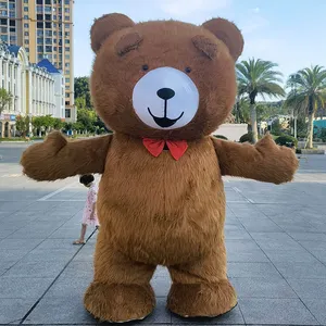 Şişme Bear ayı maskot kostüm Fursuit peluş yetişkin Anime Cosplay özel Mascotte karnaval hayvan