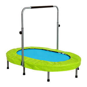 Trampolino Ovale 56 Pollici per Bambini, Mini Trampolino Fitness con Maniglia in Schiuma, per Interni ed Esterni, Regalo di Compleanno - Product Image 5
