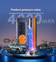 Portable Wireless 12V DC 150psi Digital Pressure Gauge Tire Inflator Pump ABS Pressure Monitor Emergency Light Single Cylinder