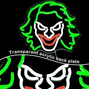 Letrero de neón de la película de Joker, letrero de luz de neón LED regulable para hombre, cueva, dormitorio, Bar, Club, sala de juegos, decoración de fiesta de Halloween, regalos de decoración de pared - Product Image 6
