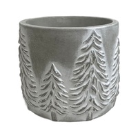 Vase de table cylindrique en béton noir et blanc, style industriel simple nordique, durable, pour plantes succulentes et cactus, pot de fleurs de bureau en ciment