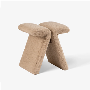 Pouf en tissu moderne, meuble de maison, repose-pieds rond rembourré et doux, siège au sol pour salon, chambre, entrée, hôtel - Product Image 2