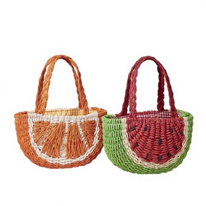 New Fashion Woven <b>Straw</b> Clutch Handbag Women's Summer Beach Crossbody <b>Bag</b> Boho Wicker Single Strap Lace-up Closure Wedding - Product Image 4