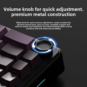 Weika wk68 customized three-mode RGB mechanical keyboard gasket wireless 2.4G hot-swappable notebook - Product Image 4
