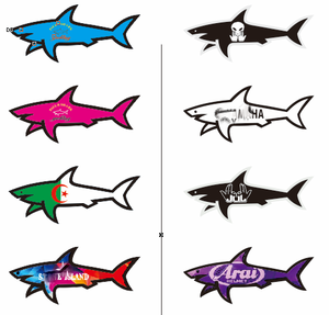 Pegatina de PVC personalizada 2026 con diseño de tiburón, impresa con UV, estilo de dibujos animados, superventas, CP Jul Vrunk Marsella Palestina País Paul - Product Image 1