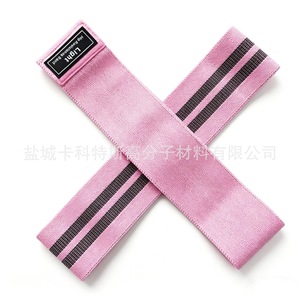 Bande de résistance tricotée de couleur unie, bande d'exercice de force moyenne pour le yoga, le fitness, l'entraînement élastique antidérapant - Product Image 4