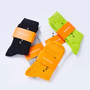 Calcetines deportivos de compresión para hombre, calcetín suave, atlético, con logotipo personalizado