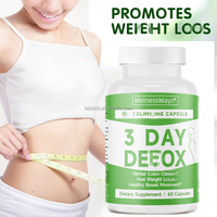 3 Jours Nettoyage du côlon Brûlage des graisses Brûleur KETO Ventre maigre Gestion du poids Capsules détox WelnessWays