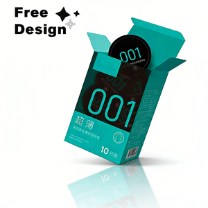Custom Embossed <strong>Condom</strong> Boxes Personalized Design Premium <strong>Packaging</strong> with Custom Logo &amp; Shape Recyclable Paperboard - Product Image 2