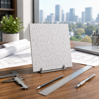 Panneau de plâtre pour plafond en gypse, laminé PVC, revêtu de vinyle, résistant à l'humidité, moderne, pour système de plafond suspendu à grille en T