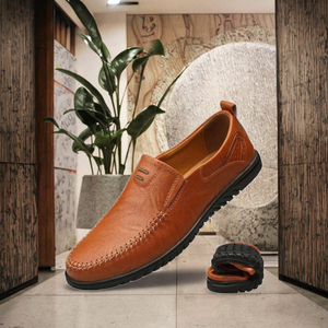 Zapatos Casuales de Cuero Plano para Hombre 2022, Mocasines Blancos de Vestir, Negros, con Entresuela de Eva, Cierre sin Cordones para Primavera, Verano y Otoño - Product Image 2