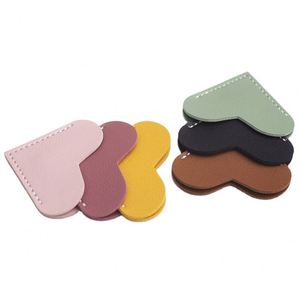 Bestseller Book Accessory Perfect for Reading Lovers Gift Trending Heart Shaped Corner <b>Bookmark</b> PU Leather - Product Image 2
